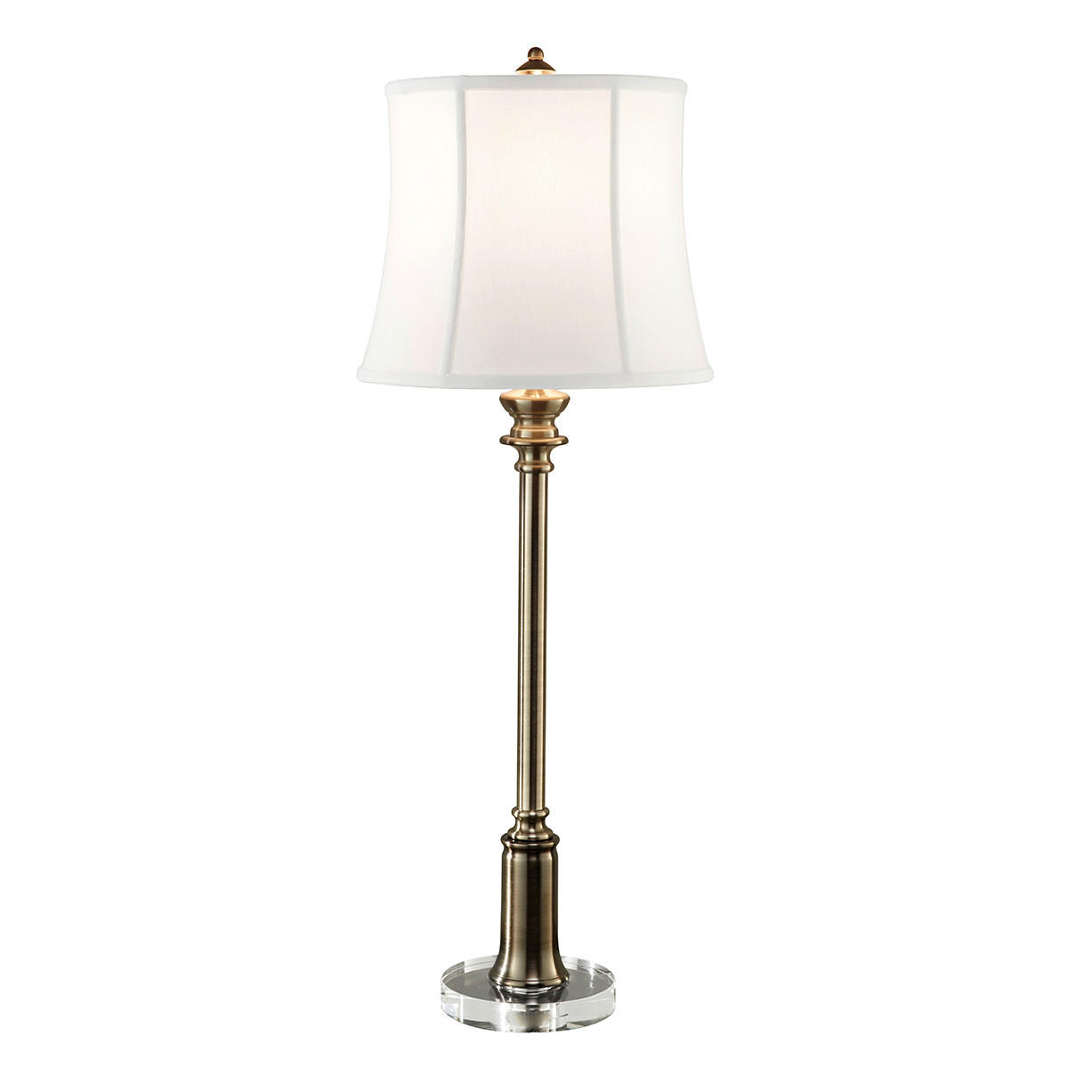 TISCHLEUCHTE - Messingfarben, Konventionell, Textil/Metall (30.5/81.3cm) - Elstead Lighting