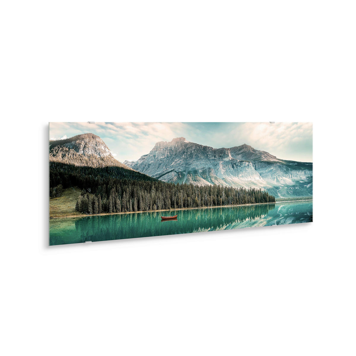 GLASBILD Landschaft & Natur 125/50 cm  - Multicolor, Basics, Glas/Papier (125/50cm)
