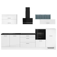 KÜCHENLEERBLOCK 320 cm   Weiss Hochglanz  - Weiss Hochglanz/Weiss, Design, Holzwerkstoff/Metall (320cm) - Impuls