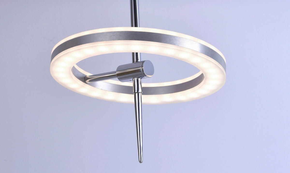 LED-DECKENLEUCHTE 31/31/40 cm  - Edelstahlfarben, Design, Kunststoff/Metall (31/31/40cm) - Just Light