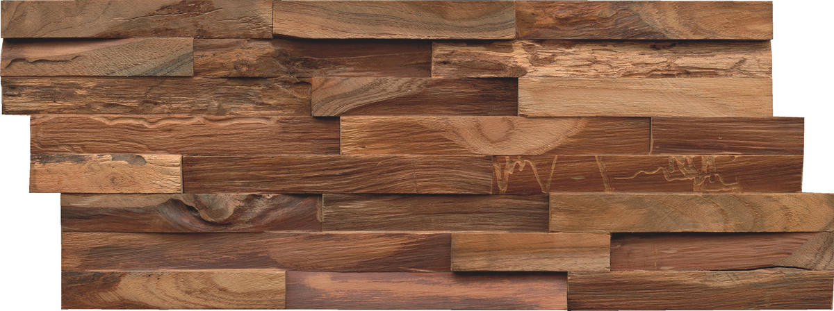 WANDVERKLEIDUNG 10 Stück  - Braun, Basics, Holz (50/20/2cm)