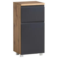 UNTERSCHRANK 40/79/35 cm  - Eiche Wotan/Grau, Modern, Holzwerkstoff (40/79/35cm) - Held