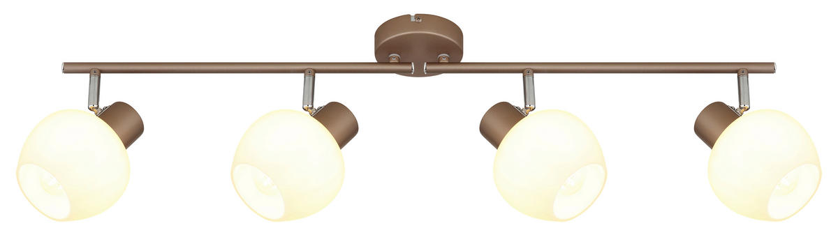 STRAHLER Eileen 80/12,5/17,5 cm  - Chromfarben/Braun, Design, Glas/Metall (80/12,5/17,5cm) - Globo
