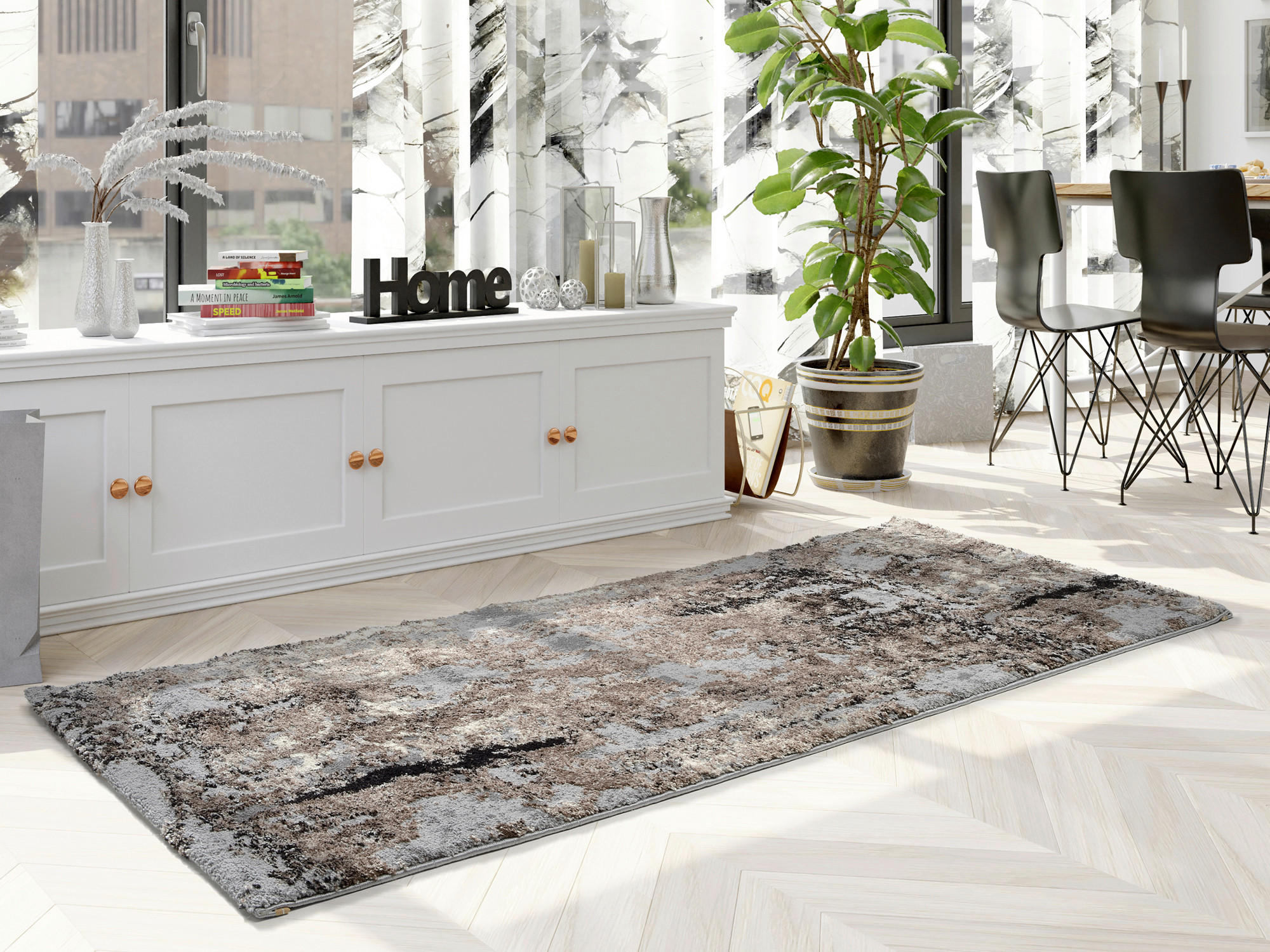 LÄUFER 80/300 cm Timeline Quantum  - Beige/Braun, Design, Textil (80/300cm) - Novel