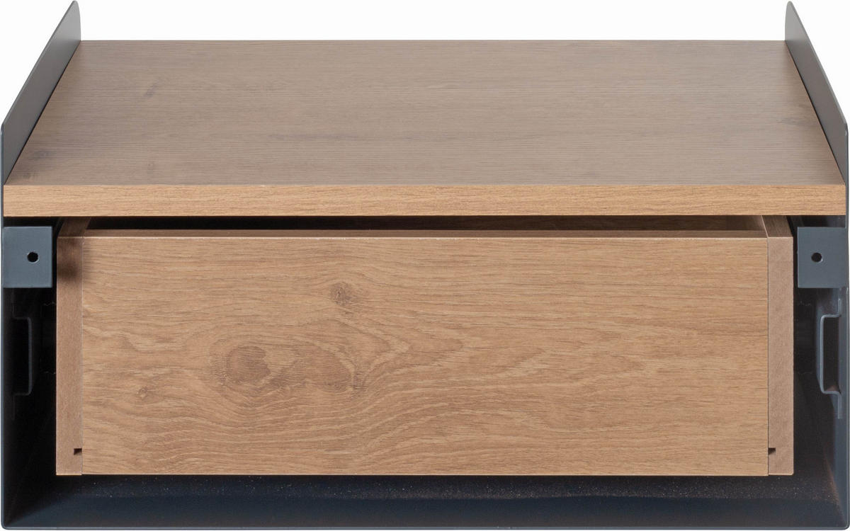 NACHTSCHRANK 40/20/30 cm  - Eichefarben/Anthrazit, MODERN, Holzwerkstoff/Metall (40/20/30cm)