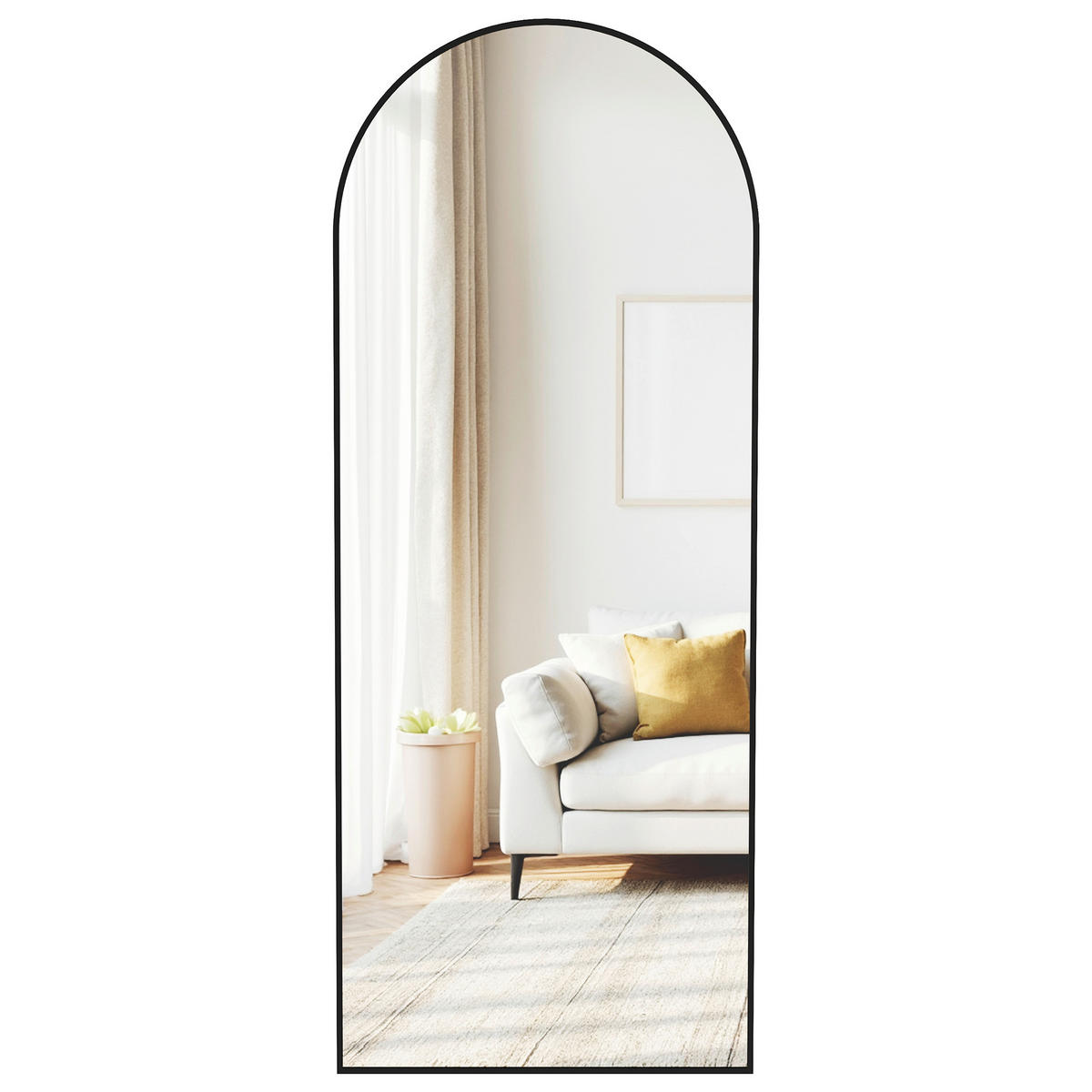 STANDSPIEGEL 60/165/33 cm  - Schwarz, Trend, Glas/Metall (60/165/33cm) - Boxxx