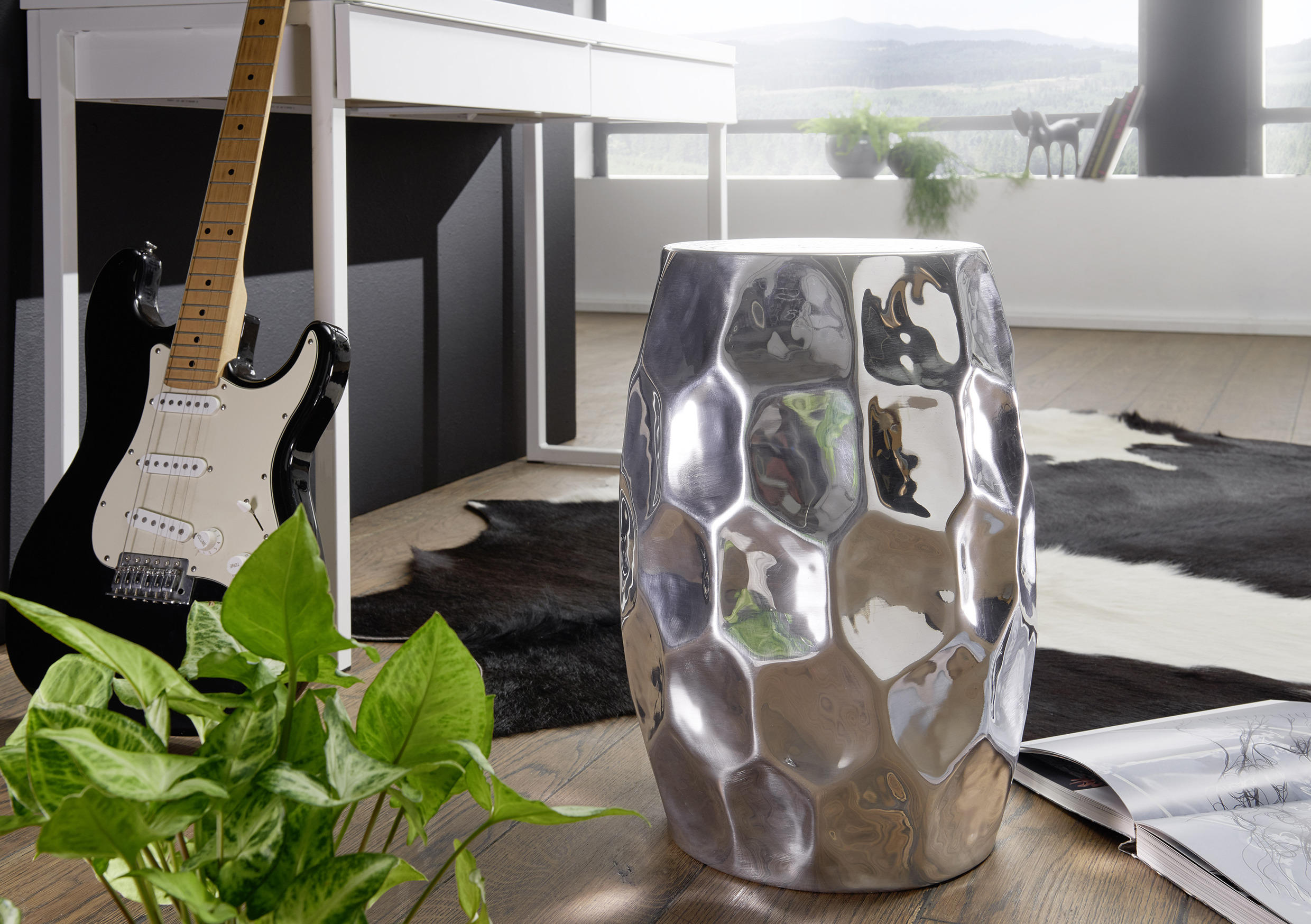 BEISTELLTISCH in Metall 30/30/47 cm  - Silberfarben, Lifestyle, Metall (30/30/47cm) - MID.YOU