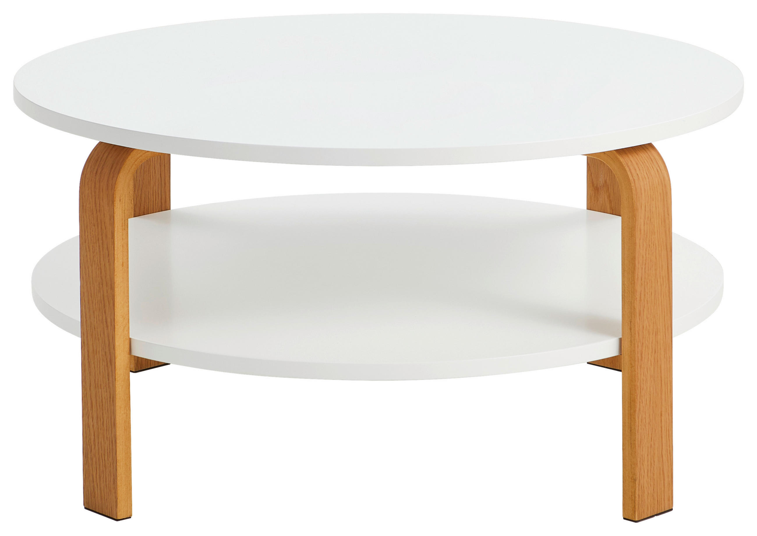 KLUBSKA MIZA, bela, barve hrasta  - barve hrasta/bela, Design, leseni material/les (80/80/40cm) - P & B