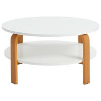 KLUBSKA MIZA, bela, barve hrasta  - barve hrasta/bela, Design, leseni material/les (80/80/40cm) - P & B