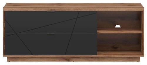 NIZKA OMARICA črna, barve hrasta  - črna/barve hrasta, Design, kovina/umetna masa (156/61/42,5cm) - Livetastic