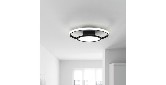 LED-DECKENLEUCHTE 55/54/10 cm - Schwarz/Weiß, Trend, Kunststoff/Metall (55/54/10cm) - Novel