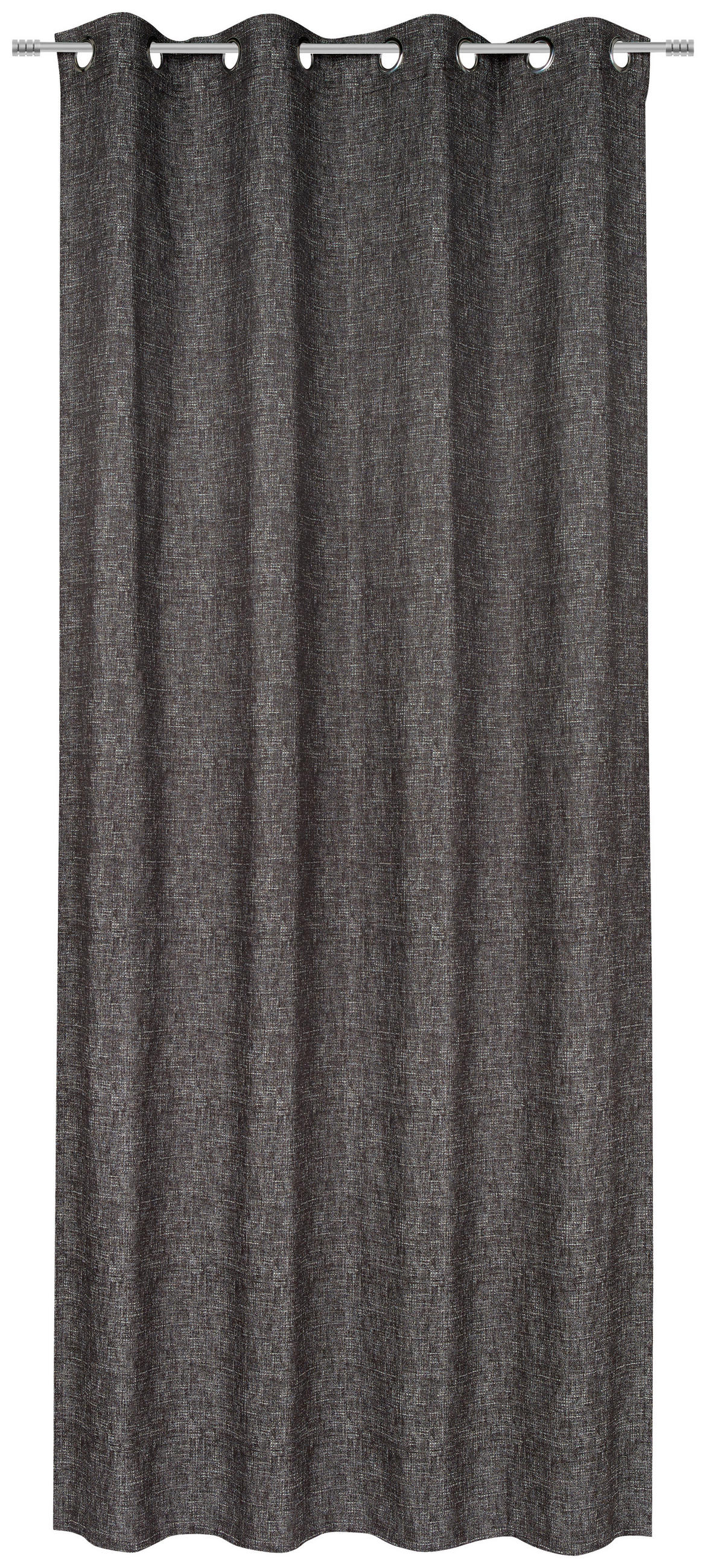 ÖSENSCHAL Gent blickdicht 135/250 cm   - Schwarz, Design, Textil (135/250cm) - Ambiente