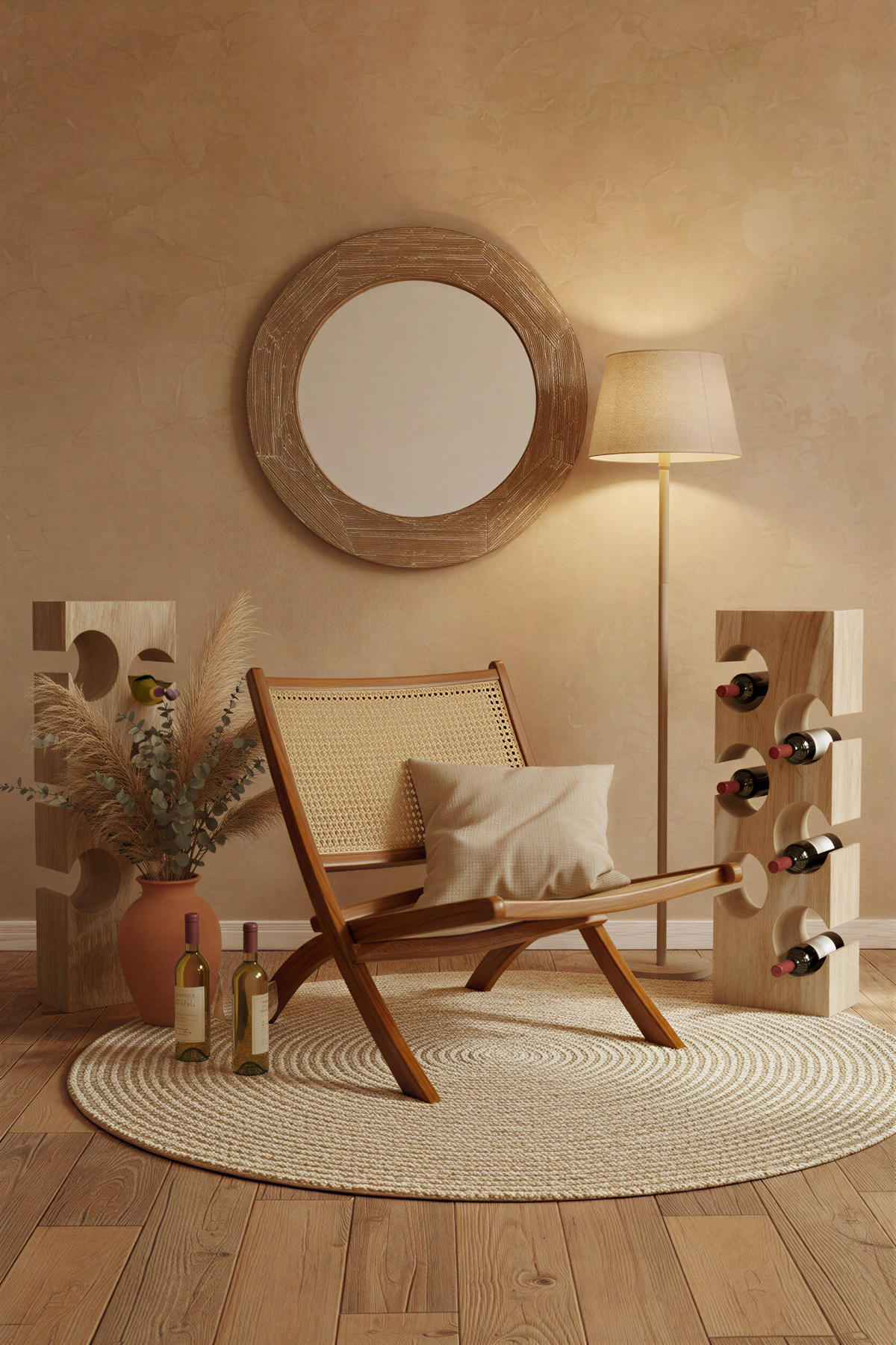 STUHL  klappbar   - Naturfarben, Design, Holz (65/75/83cm) - MID.YOU