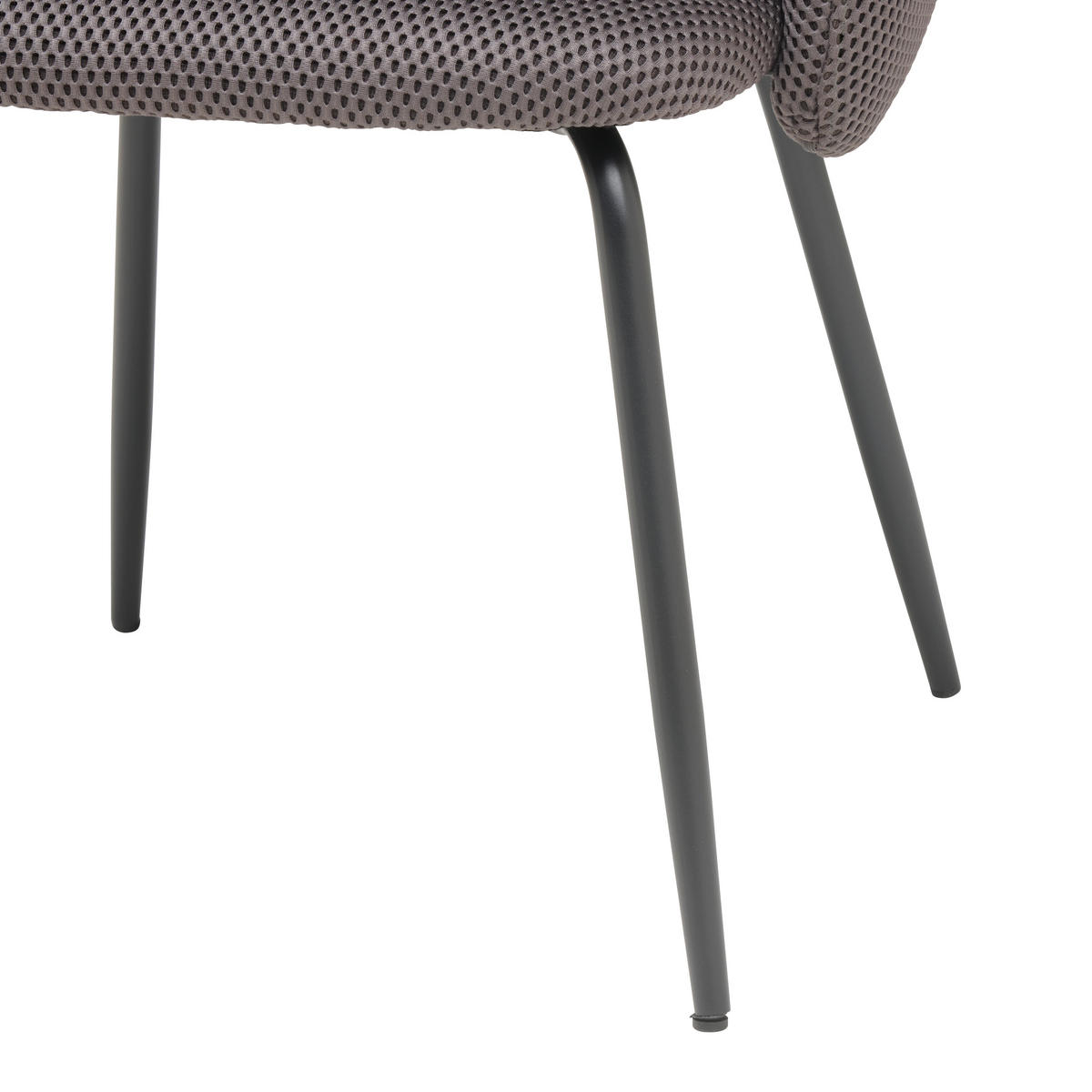 ARMLEHNSTUHL  in Eisen Netzbespannung  - Schwarz/Grau, MODERN, Textil/Metall (58/80/60cm) - MID.YOU