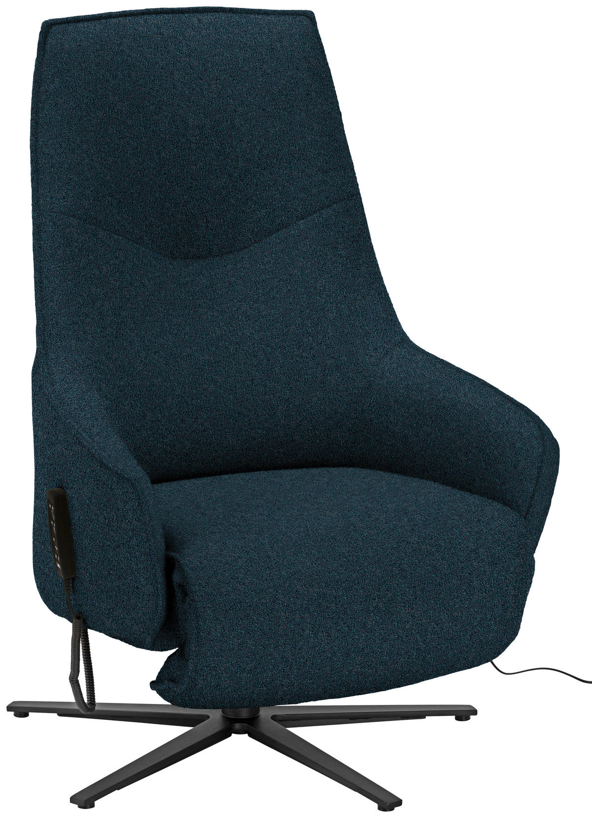 RELAXSESSEL in Textil Dunkelblau  - Anthrazit/Dunkelblau, Design, Textil/Metall (70/112/85cm) - Himolla Komfortklass