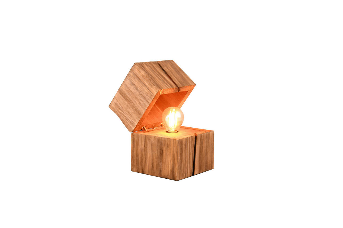 TISCHLEUCHTE Treasure   - Naturfarben, Trend, Holz (12/16/12cm) - Trio Leuchten