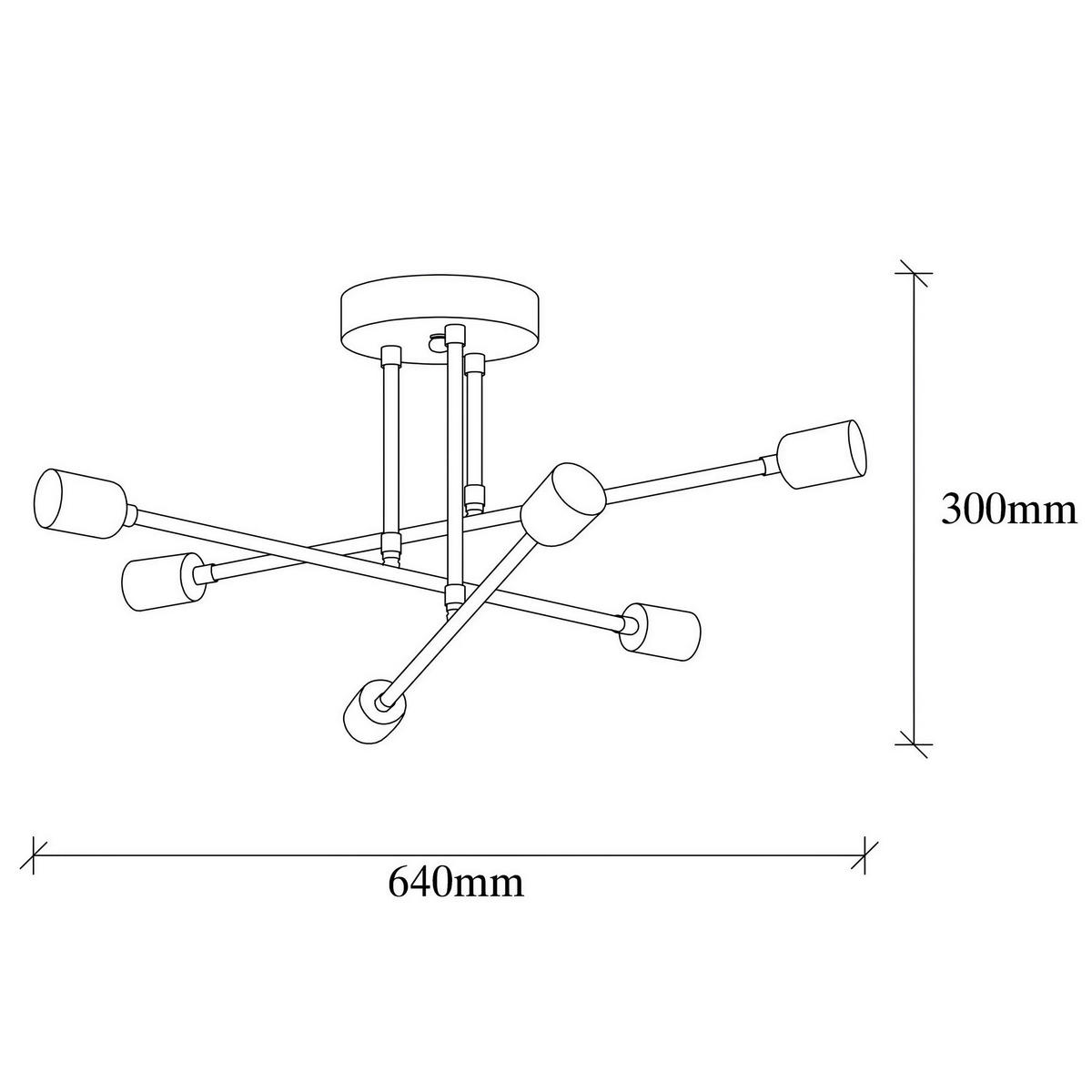 HÄNGELEUCHTE 64/30 cm   - Schwarz, Design, Metall (64/30cm) - P & B