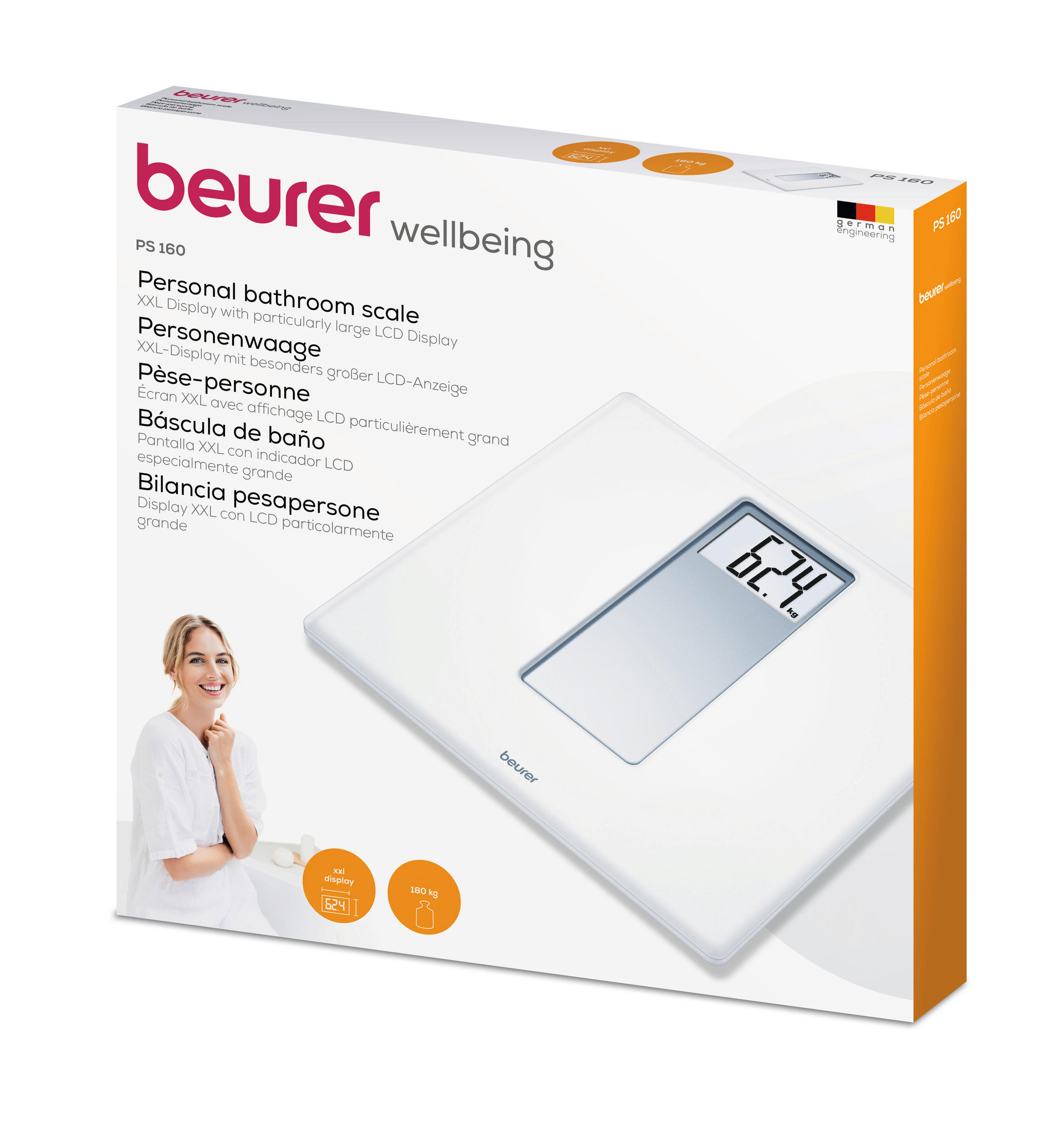 PERSONENWAAGE - Weiss, Basics (33/4/33cm) - Beurer