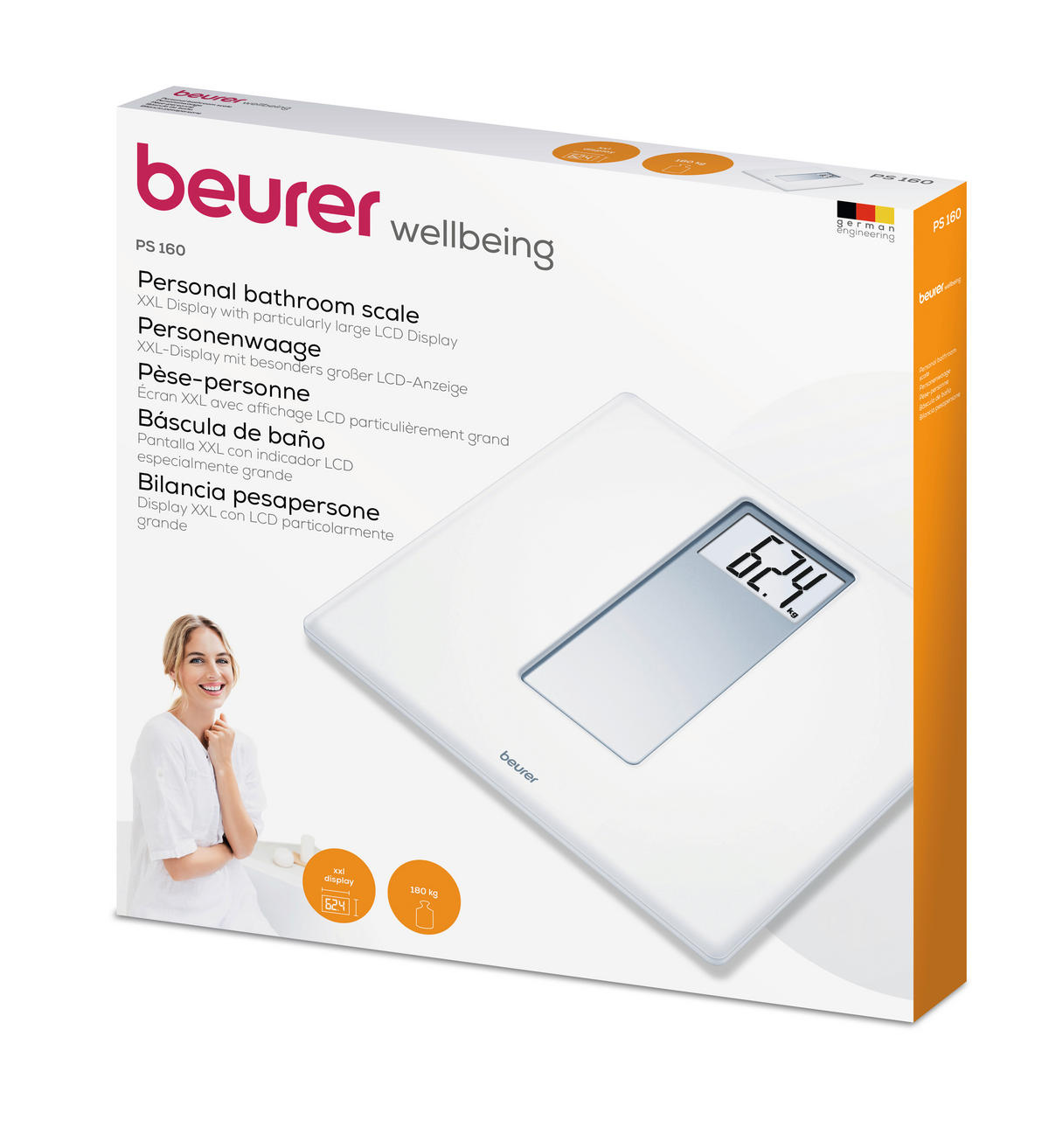 PERSONENWAAGE - Weiss, Basics (33/4/33cm) - Beurer