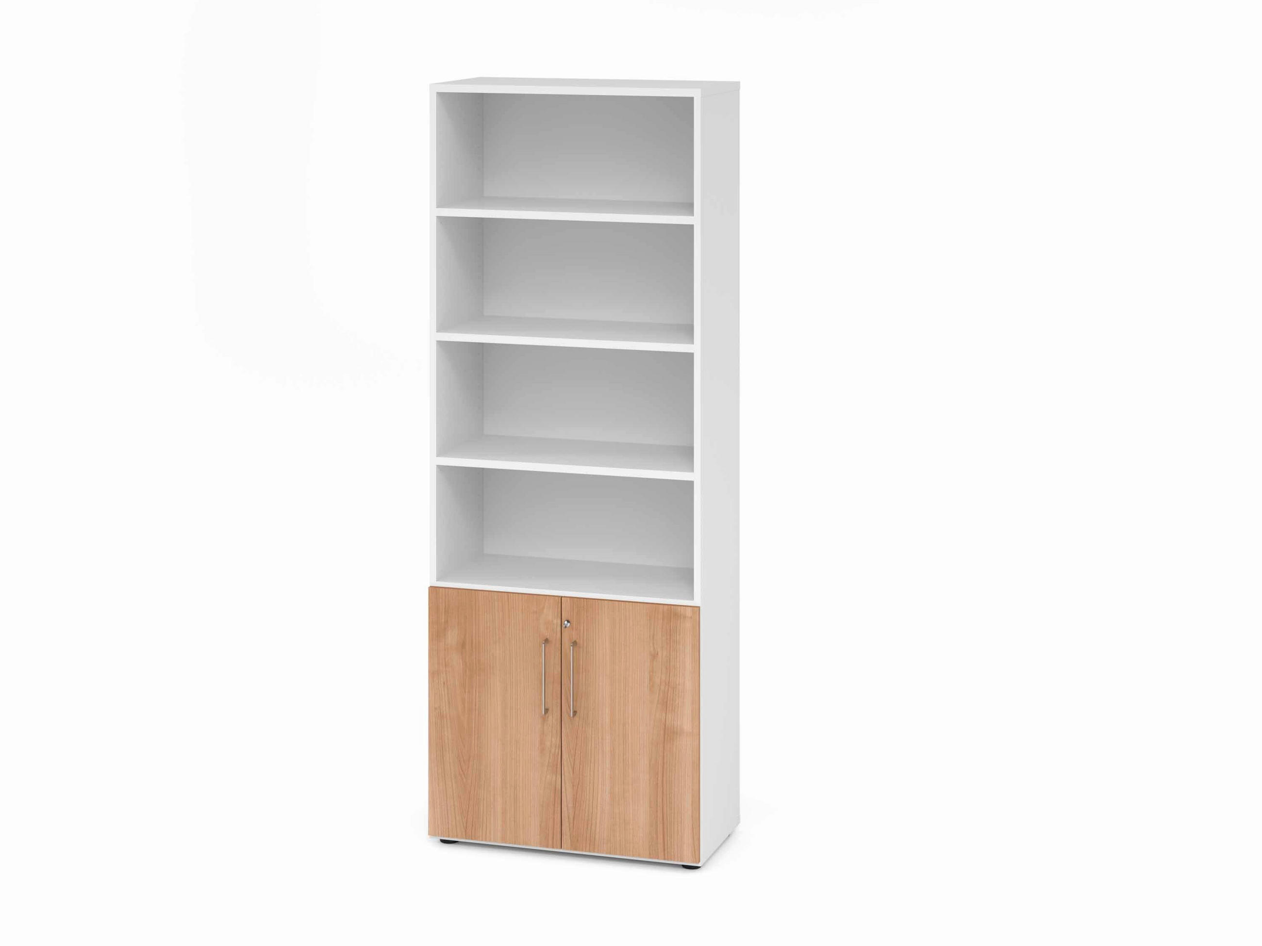 AKTENSCHRANK Weiß, Nussbaumfarben  - Nussbaumfarben/Weiß, Basics, Holzwerkstoff (80/215,6/41,7cm) - Venda
