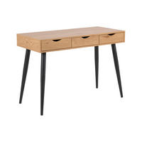 RADNI STO  crna, boja hrasta   - boja hrasta/crna, Dizajnerski, metal/pločasti materijal (110/77,1/50cm) - Carryhome