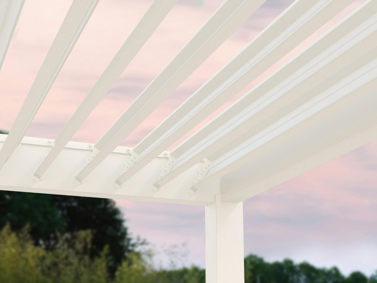 PERGOLA 530/255/300 cm Aluminium  - Weiß, Basics, Metall (530/255/300cm) - Gardenson
