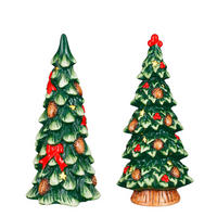 STOJAN NA VIANOČNÝ STROMČEK  - zelená, Basics, keramika (14.0/12.0/32.0cm)