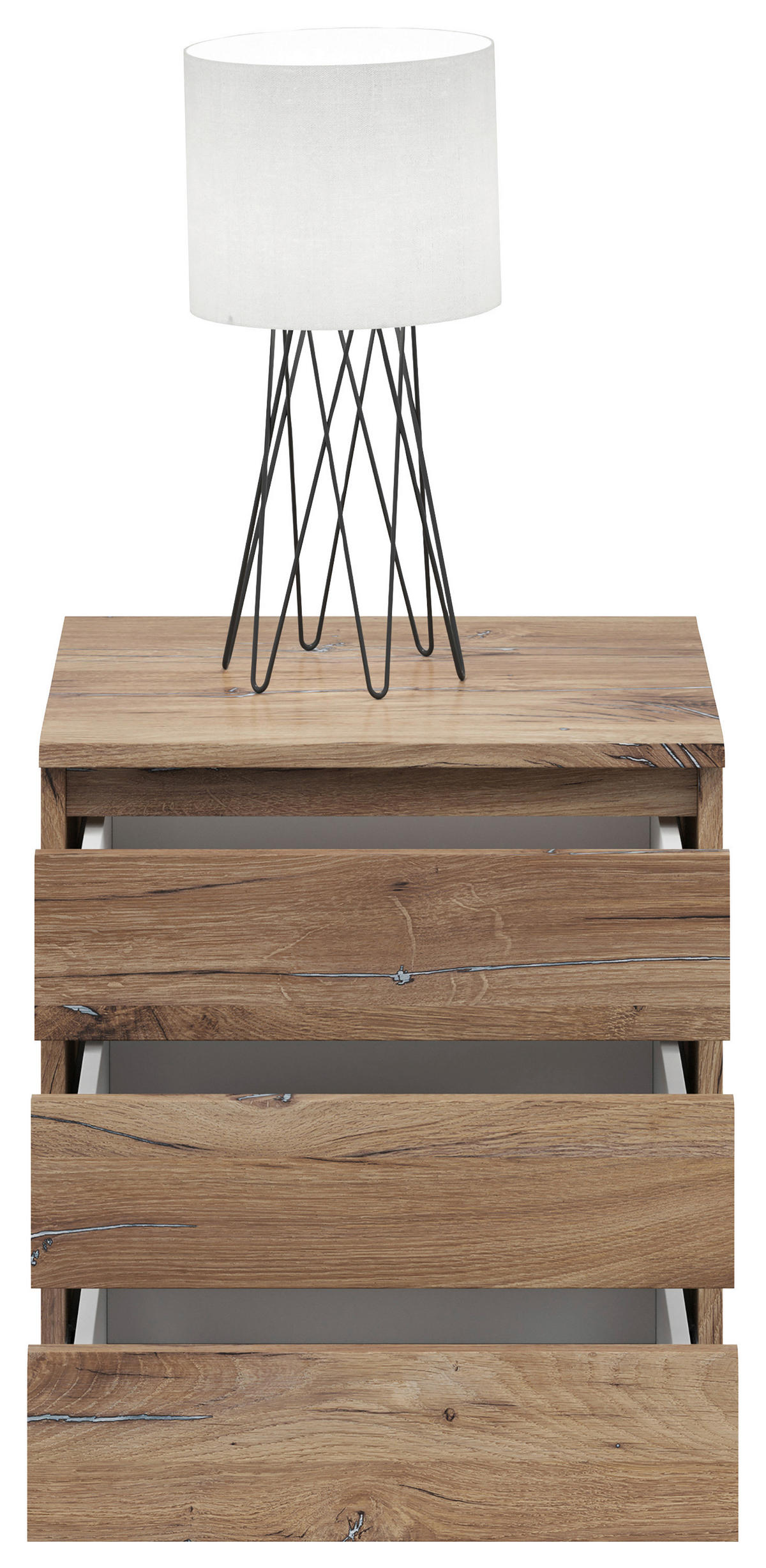 NACHTSCHRANK 45/52/42 cm  - Eiche dunkel/Eichefarben, KONVENTIONELL, Holzwerkstoff (45/52/42cm)