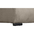 WOHNLANDSCHAFT  in Cord Taupe  - Taupe/Schwarz, KONVENTIONELL, Textil/Metall (191/351/191cm) - Carryhome
