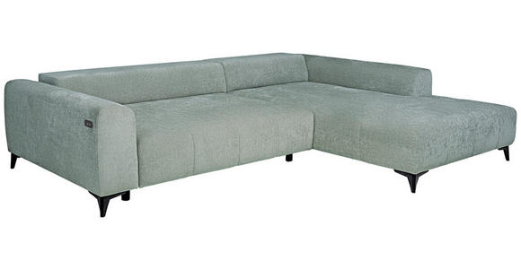 ECKSOFA  in Chenille Hellgrau  279/222 cm  - Hellgrau/Schwarz, KONVENTIONELL, Kunststoff/Textil (279/222cm) - Hom`in