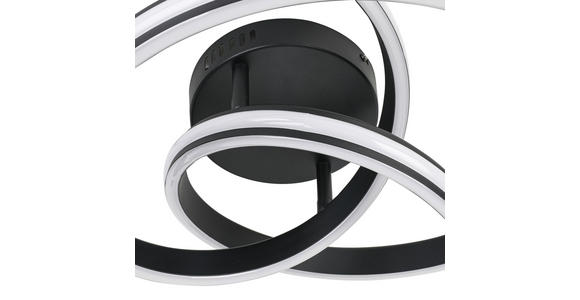 LED-DECKENLEUCHTE 48/52/23 cm   - Schwarz/Weiß, Design, Kunststoff/Metall (48/52/23cm) - Novel