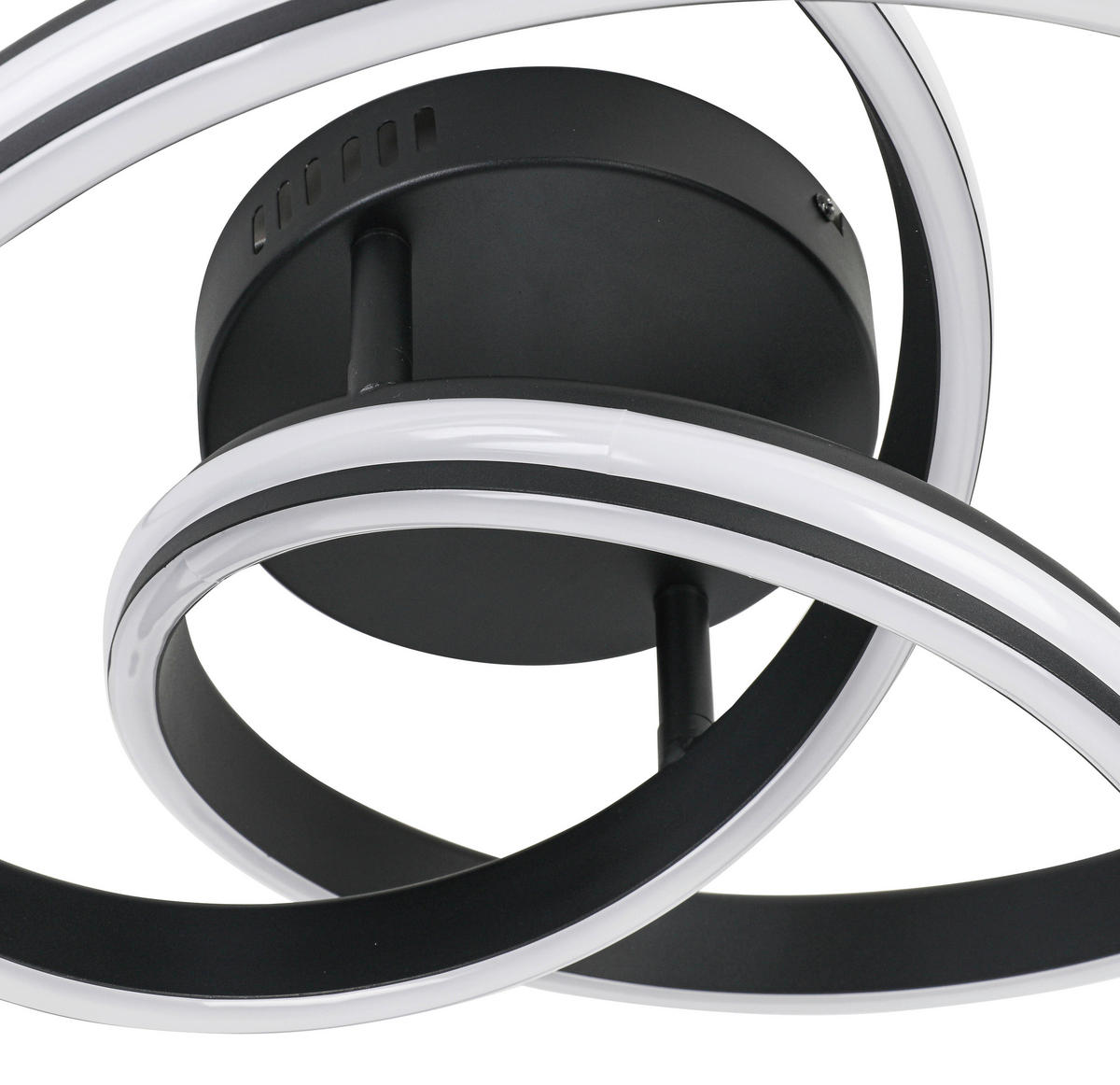 STROPNÍ LED SVÍTIDLO, 48/52/23 cm - bílá/černá, Design, kov/plast (48/52/23cm) - Novel