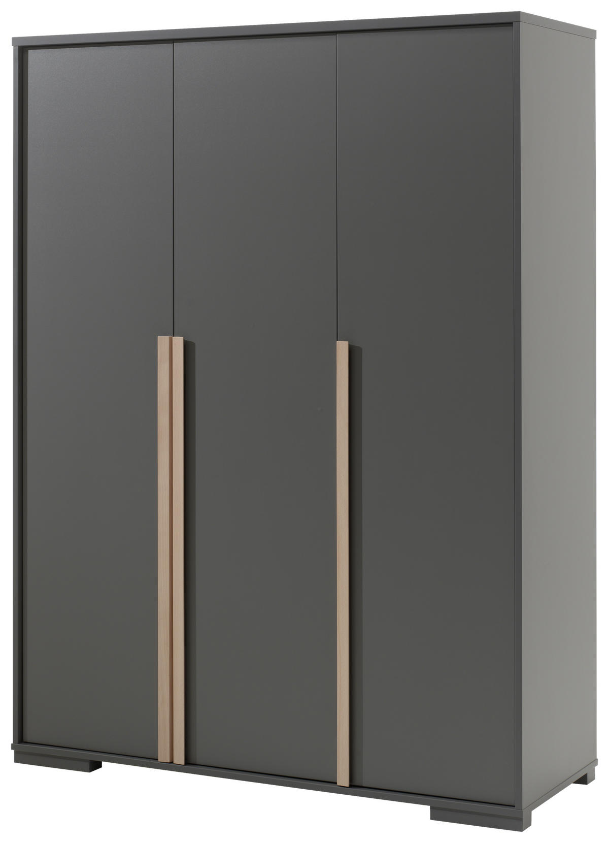 DREHTÜRENSCHRANK 3-türig Anthrazit  - Anthrazit/Buchefarben, MODERN, Holz/Holzwerkstoff (145,6/195,2/56cm) - MID.YOU