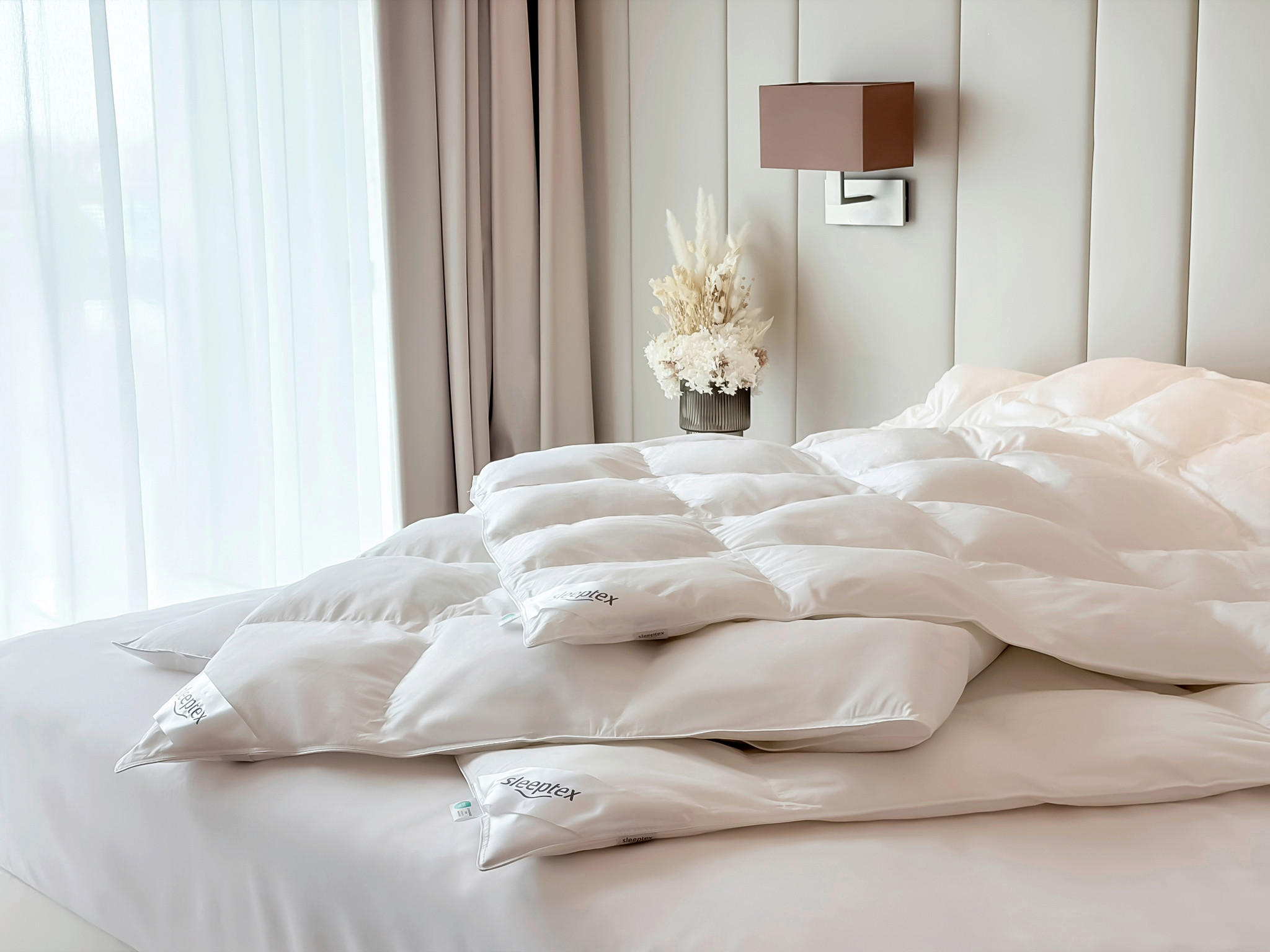 NYÁRI PAPLAN  - fehér, Design, textil (140/200/5cm) - Sleeptex
