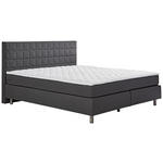 BOXSPRINGBETT 180/200 cm  in Anthrazit  - Anthrazit/Alufarben, KONVENTIONELL, Textil/Metall (180/200cm) - Carryhome