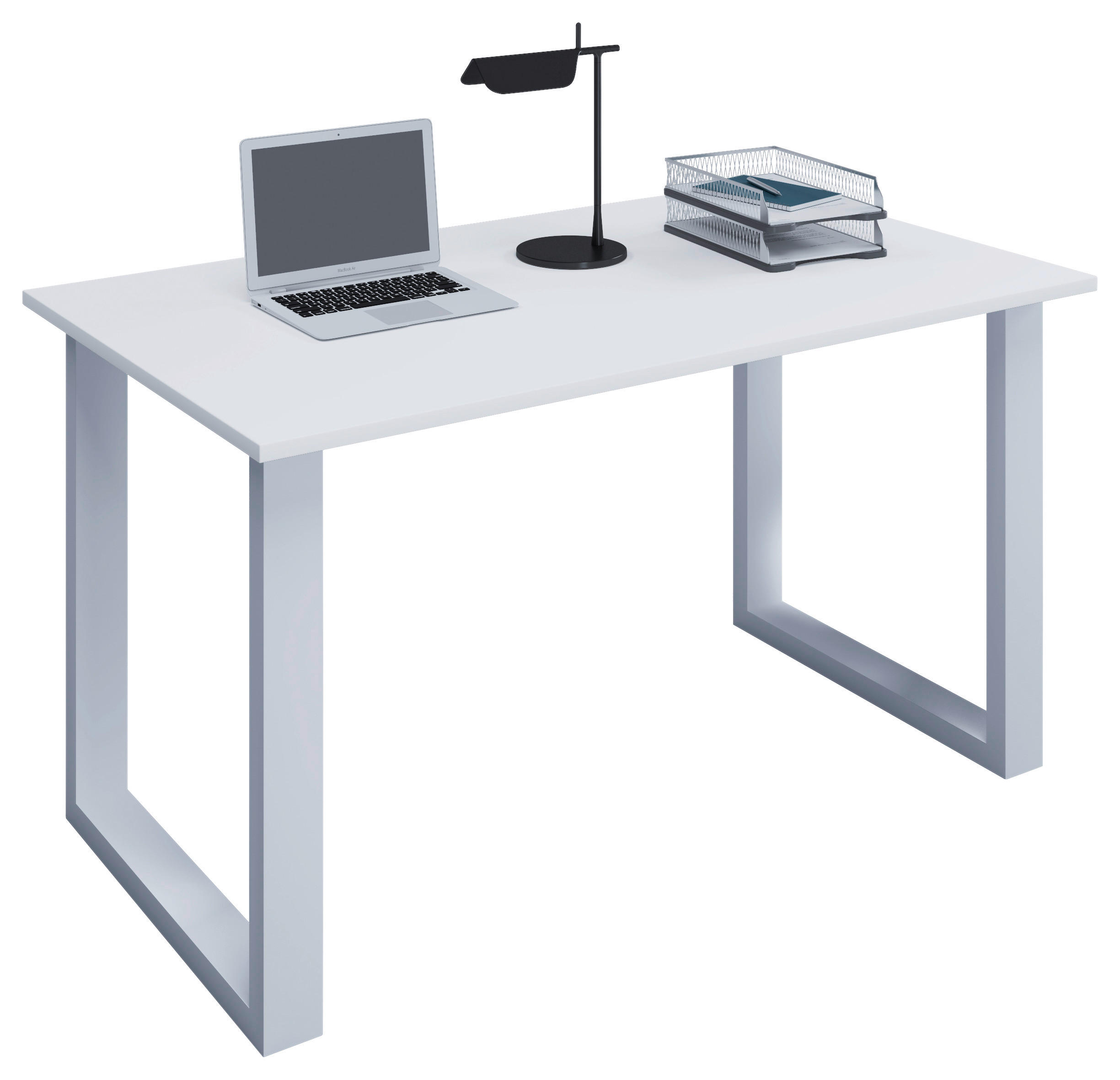 SCHREIBTISCH 140/80/76 cm  in Weiß  - Weiß, MODERN, Holzwerkstoff/Metall (140/80/76cm) - MID.YOU