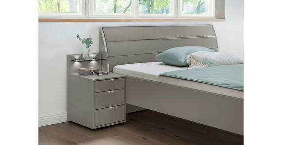 BETT 140/200 cm  in Grau  - Chromfarben/Grau, KONVENTIONELL, Holzwerkstoff/Metall (140/200cm) - Dieter Knoll