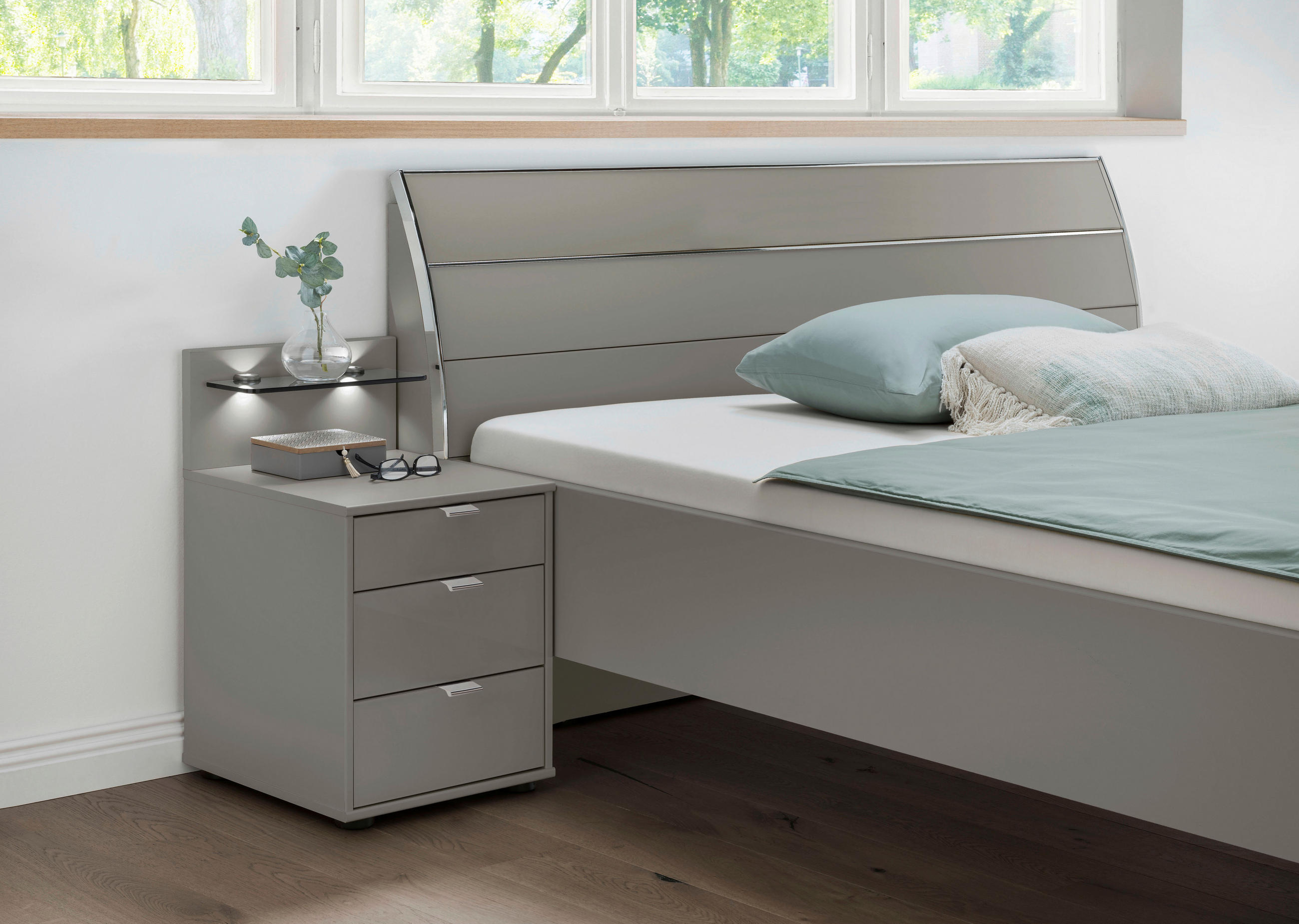 Thumbnail - Dieter Knoll Bett, Grau, Metall, 100x200 cm, ISO 9001, Goldenes M, Made in Germany, in verschiedenen Größen erhältlich, ...
