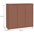 SCHUHSCHRANK Alice Springs  in 109,2/99,1/34,9 cm  - Terracotta/Grau, MODERN, Holzwerkstoff/Kunststoff (109,2/99,1/34,9cm) - Xora