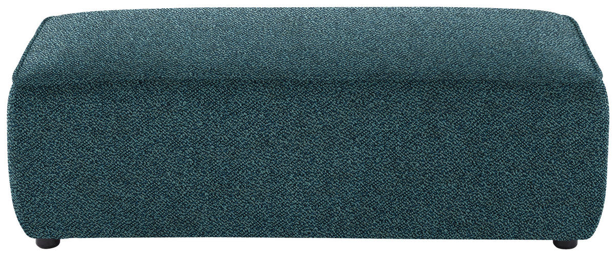 ECKSOFA in Flachgewebe Blau  341/164 cm  - Blau/Schwarz, Design, Kunststoff/Textil (341/164cm) - W.Schillig