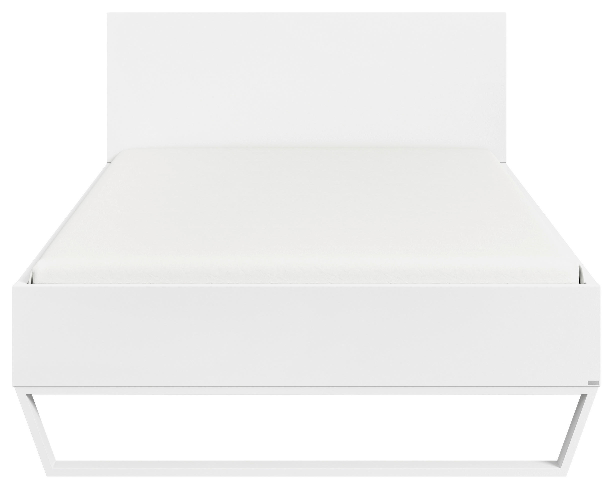 BETT 120/200 cm Weiß  - Weiß, Design, Metall (120/200cm) - Cantus