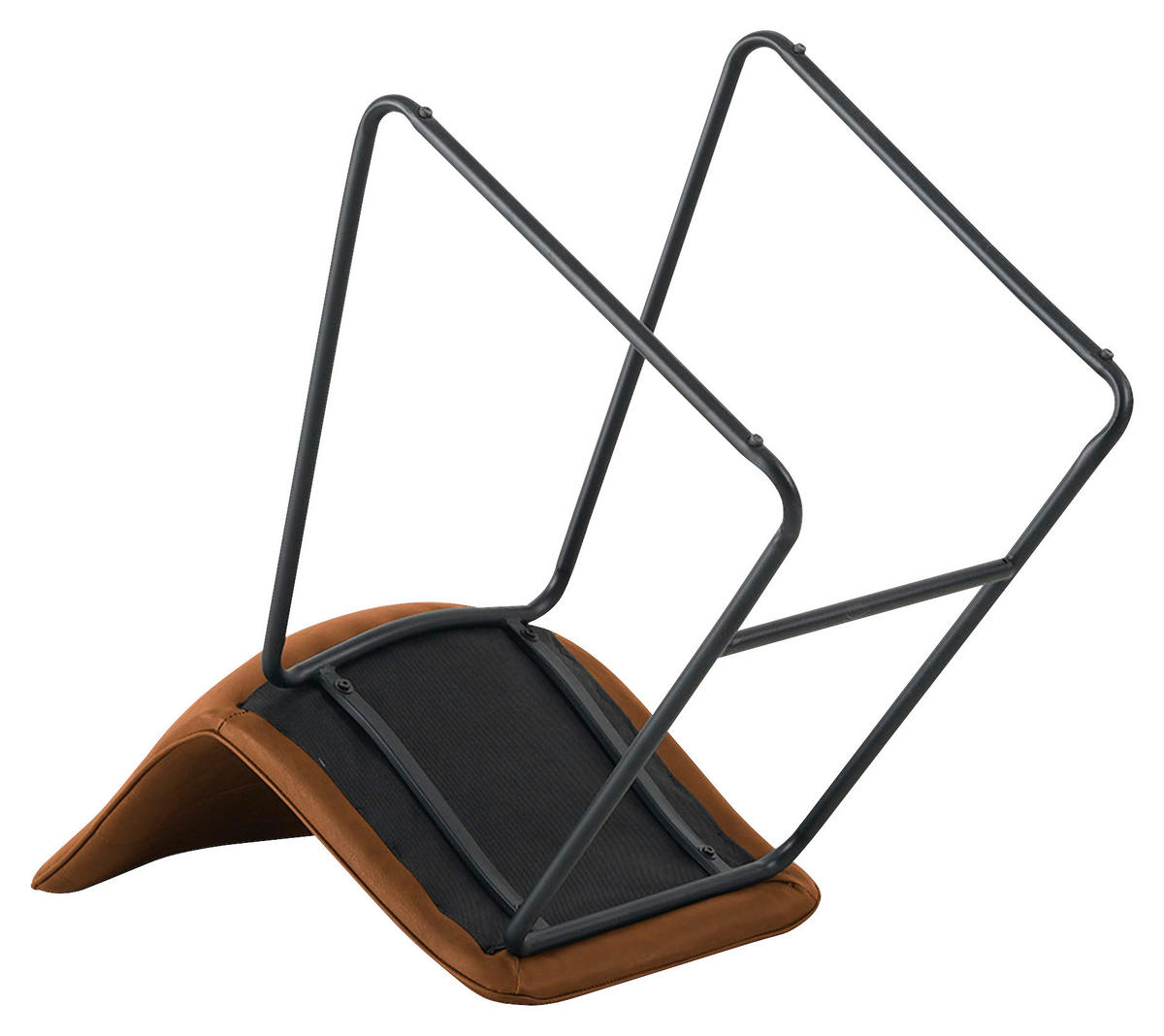 BARHOCKER-SET Lederlook Cognac Stahl  - Cognac/Schwarz, KONVENTIONELL, Kunststoff/Textil (49/98/54,5cm) - MID.YOU