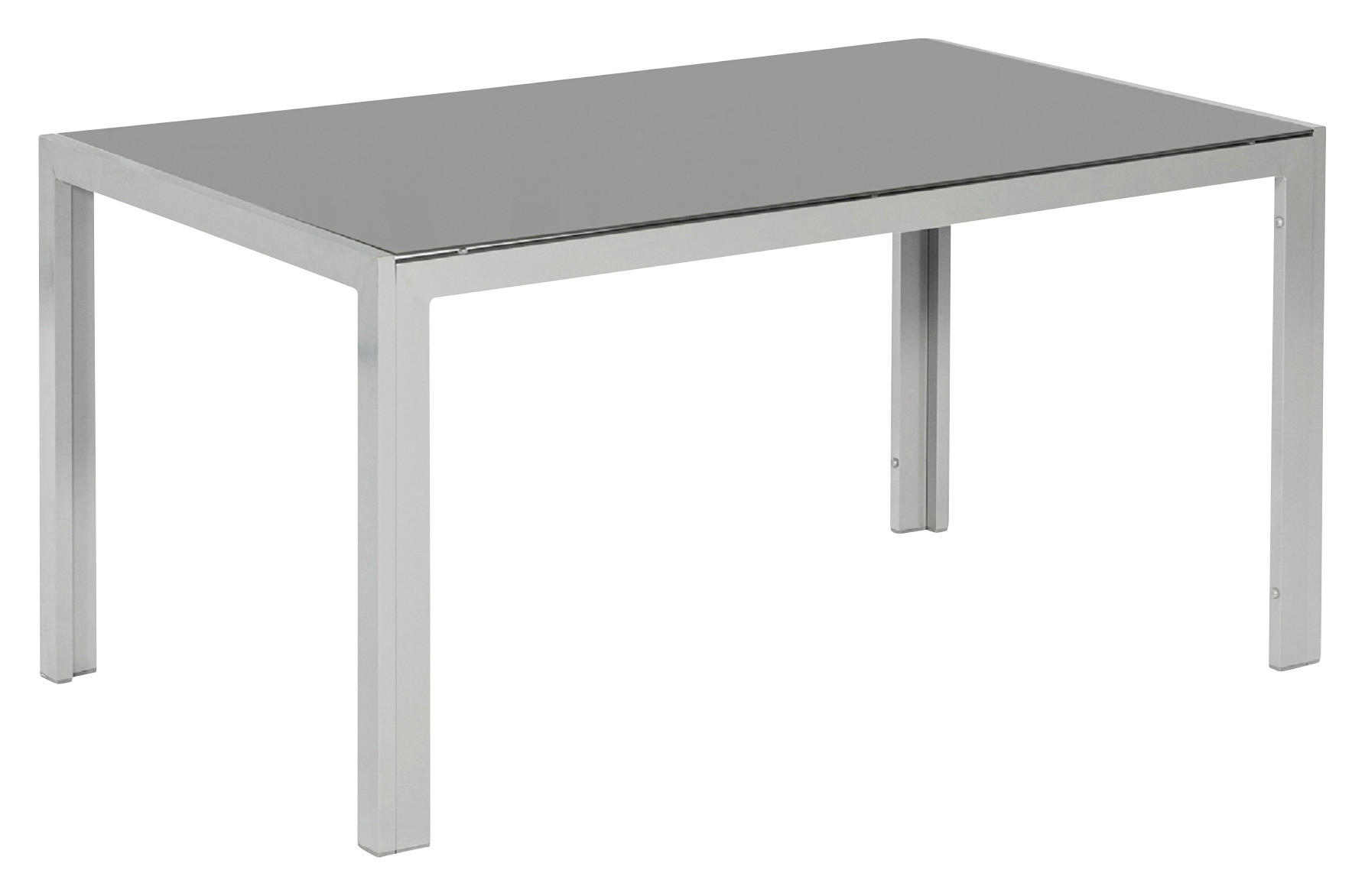 GARTENTISCH 150/90/74 cm Metall rechteckig  - Silberfarben, MODERN, Glas/Metall (150/90/74cm) - Gardenson
