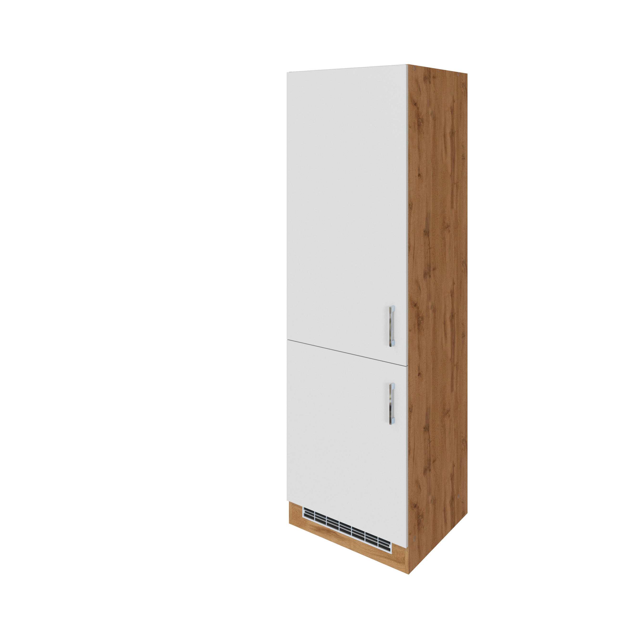 SKÅP FÖR VITVAROR 60/200/60 cm  i vit  - vit/kromfärg, Modern, metall/trämaterial (60/200/60cm) - Held