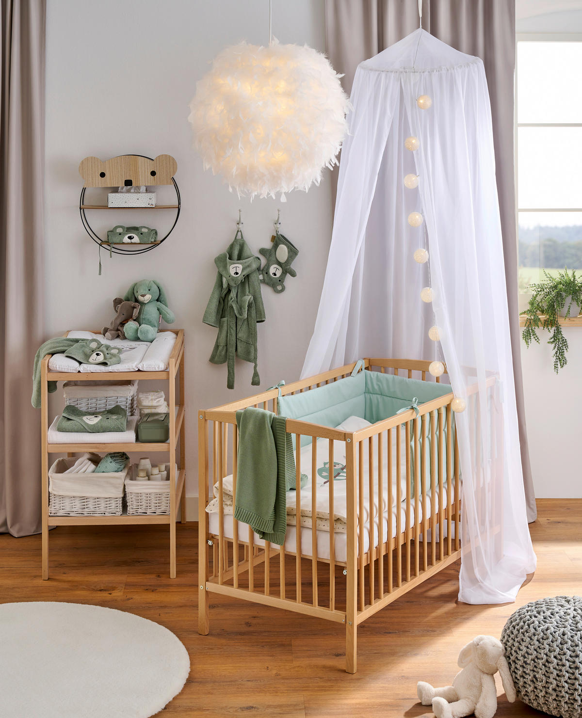 WICKELKOMMODE Naturfarben  - Naturfarben, Basics, Holz (54/90/70cm) - My Baby Lou