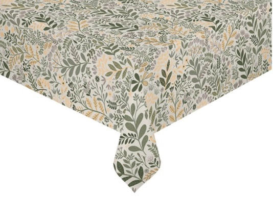BORDSDUK textil gul, grön 140/240 cm  - grön/gul, Basics, textil (140/240cm)
