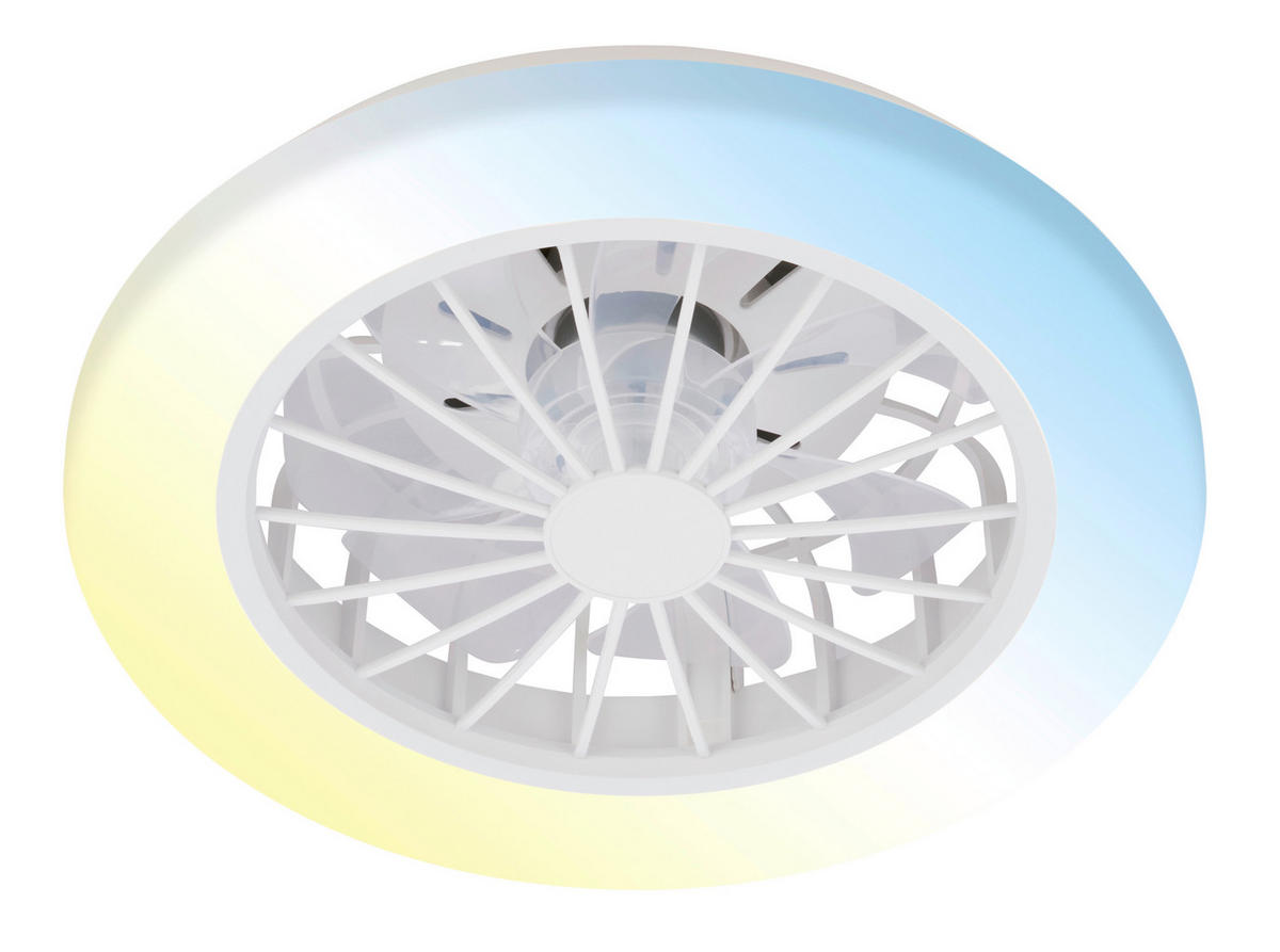 DECKENVENTILATOR 38/14 cm   - Weiß, Design, Kunststoff (38/14cm)