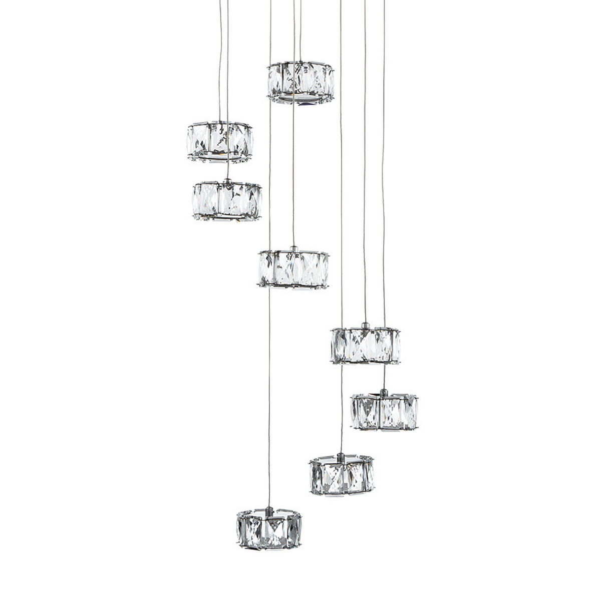 LUSTRĂ  - străveziu/culoare crom, Basics, plastic/metal (38cm)