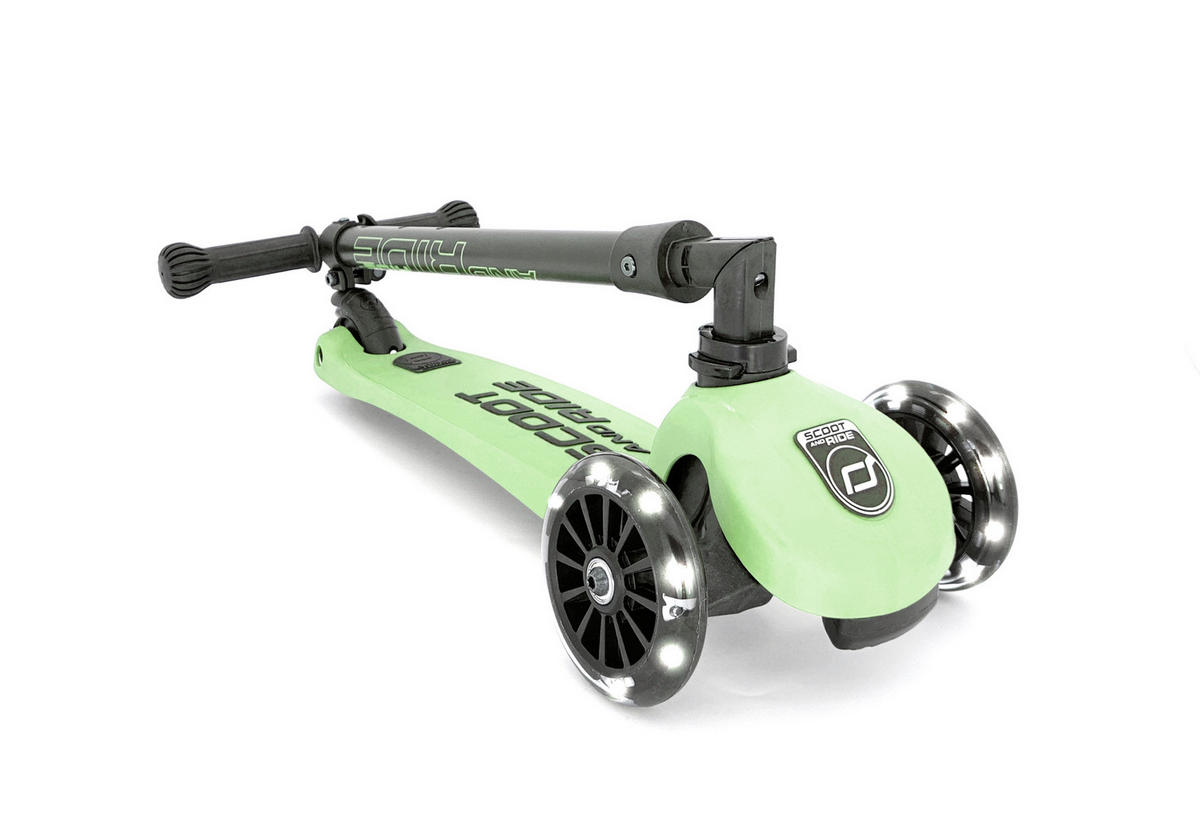 KINDERSCOOTER Highwaykick 3  - Schwarz/Grün, Trend, Kunststoff/Metall (24/72/55cm) - Scoot and Ride