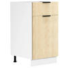 BÄNKSKÅP 40/82/46 cm  i vit, honungsek  - honungsek/vit, Trend, trämaterial/plast (40/82/46cm) - MID.YOU
